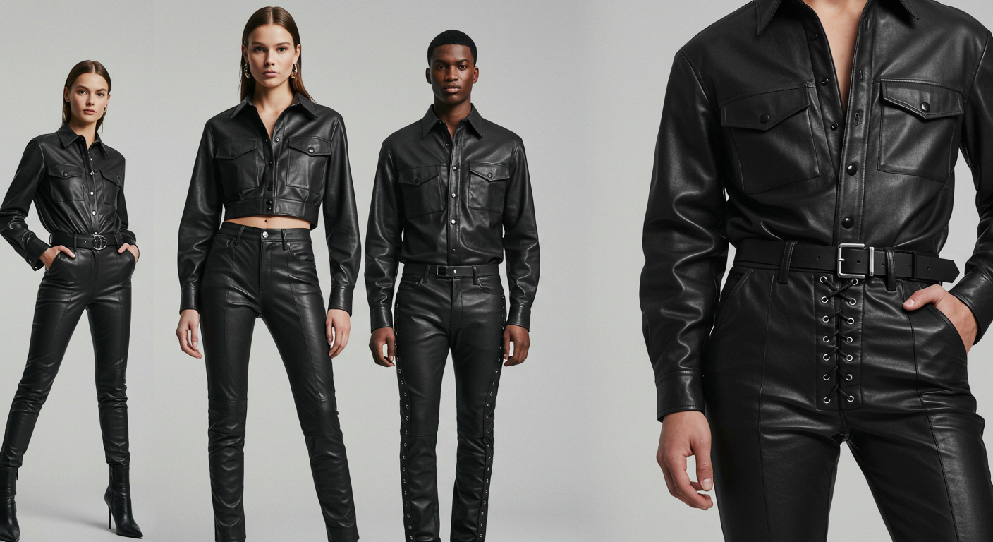 Buy best leather Shirts, Leather trousers and leather pants