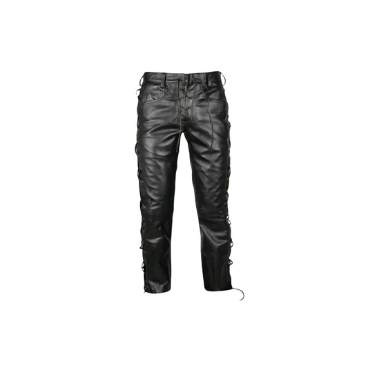 Leather Laces Motorbike Pants Trousers URBAN LEATHER WEAR LTD