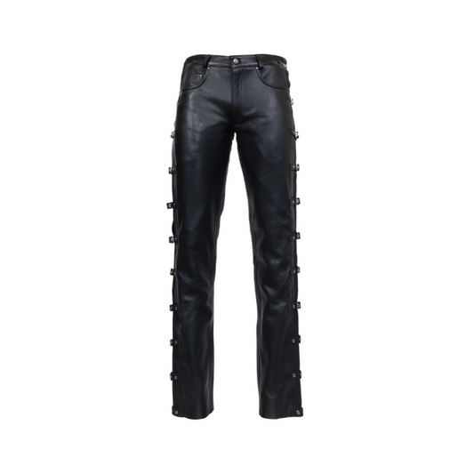 Leather Pants Buckle Pants for Men URBAN LEATHER WEAR LTD