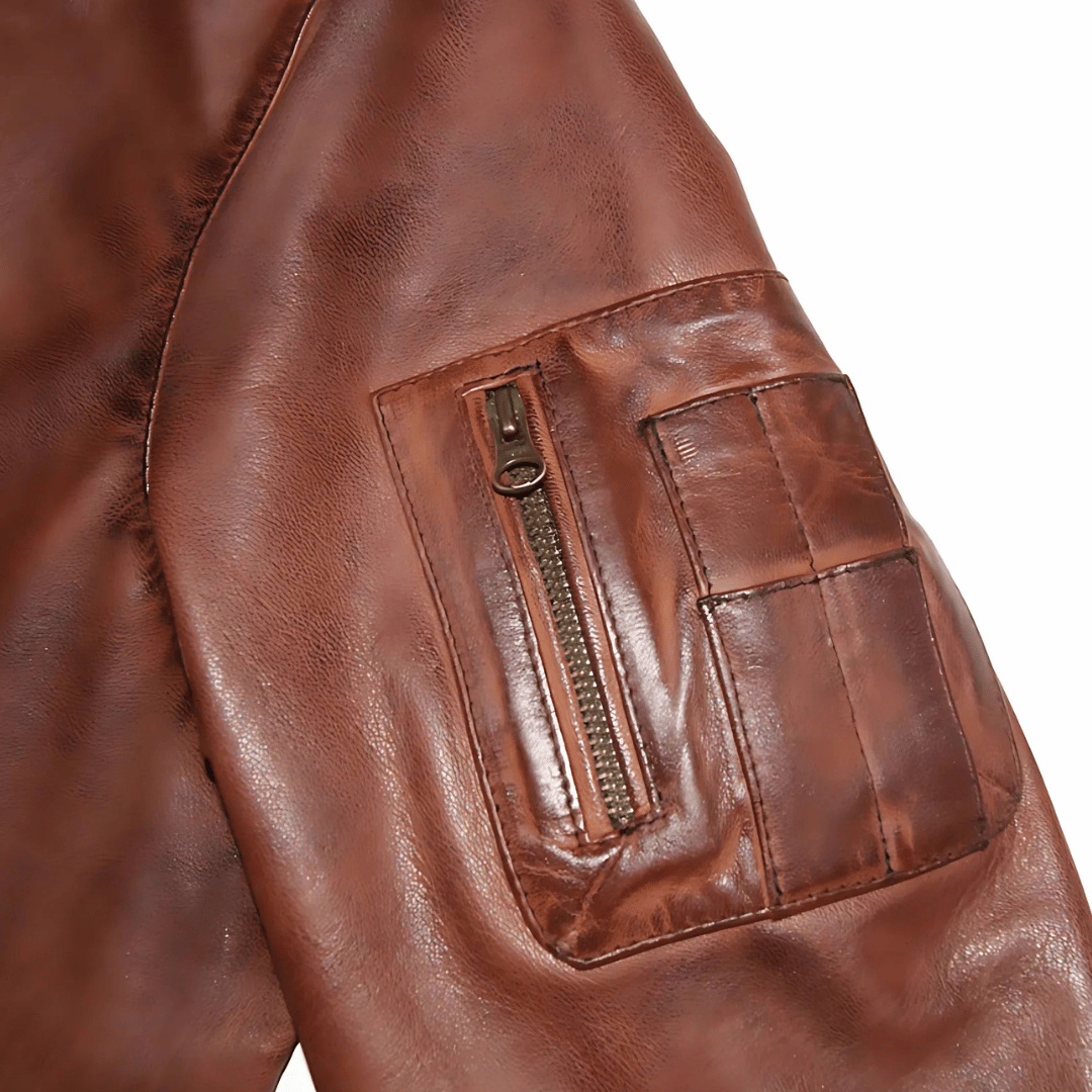 MA-1 Flight Jacket Distressed Brown URBAN LEATHER WEAR LTD