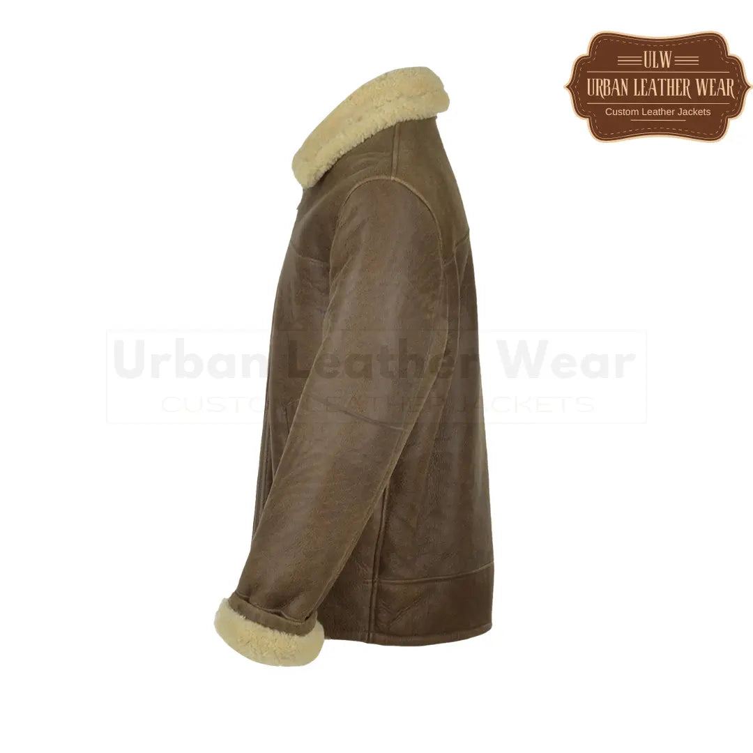 Shop our Men Brown B3 Aviator Shearling Flying Leather Jacket.