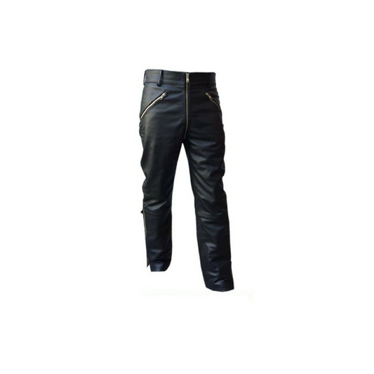 Leather Motorbike Biker Pant With Zip URBAN LEATHER WEAR LTD