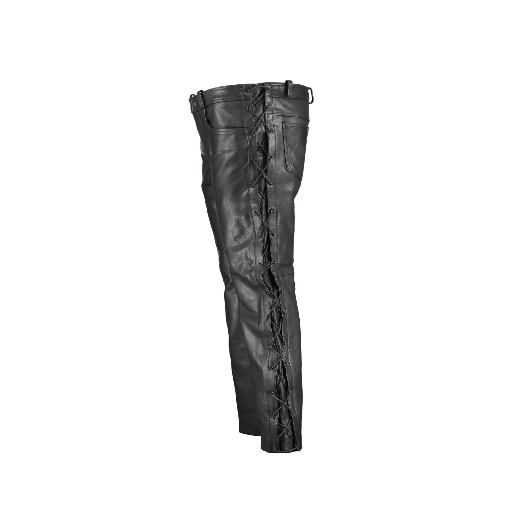 Men Slim fit Leather Cargo Pants URBAN LEATHER WEAR LTD