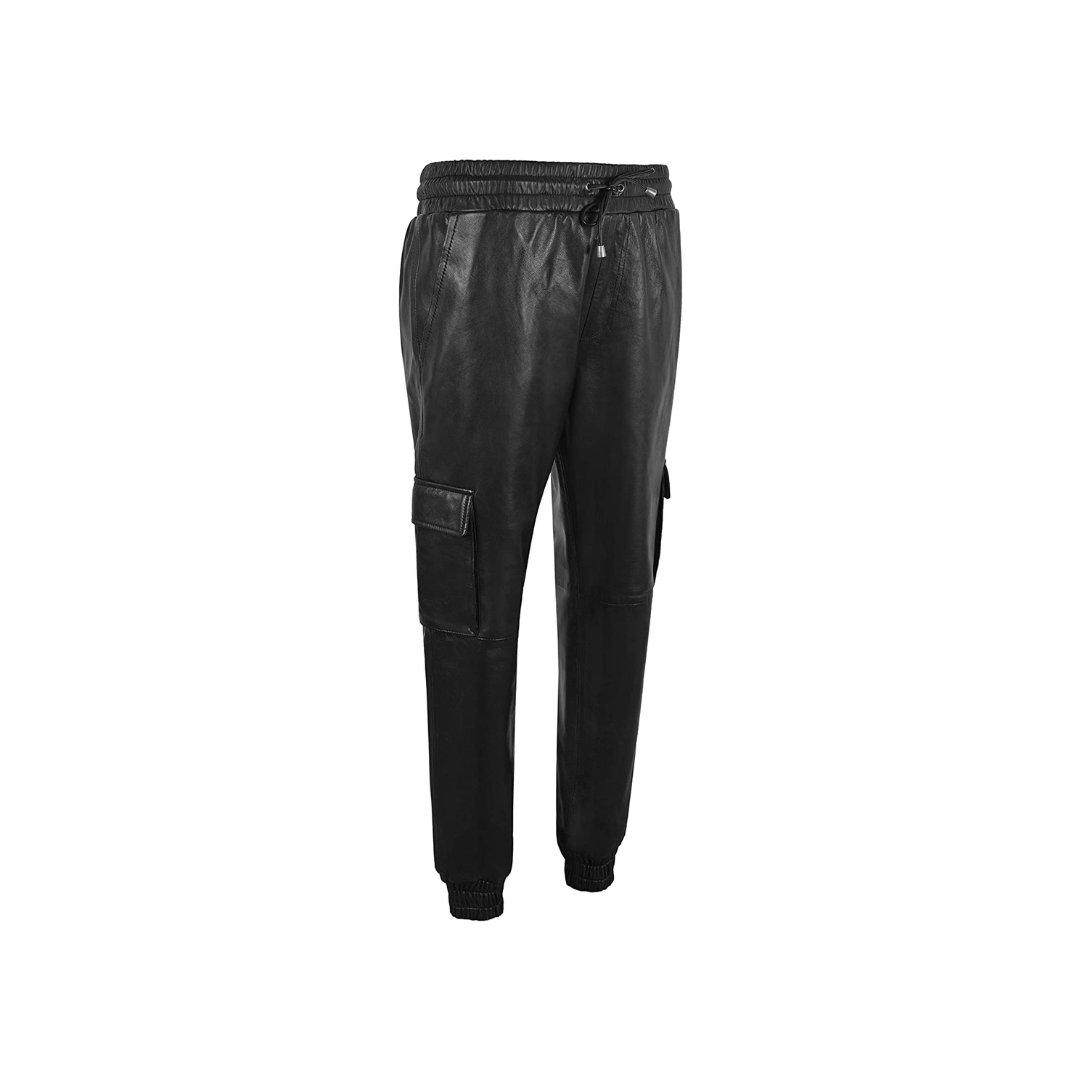Leather Cargo Pant Jogging Bottoms URBAN LEATHER WEAR LTD