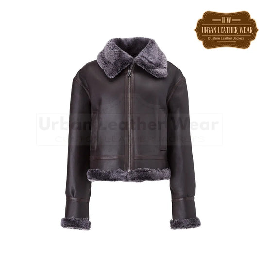 Shop Mika Style shearling jacket for women. Made with genuine shearling, this jacket offers unparalleled warmth and comfort.