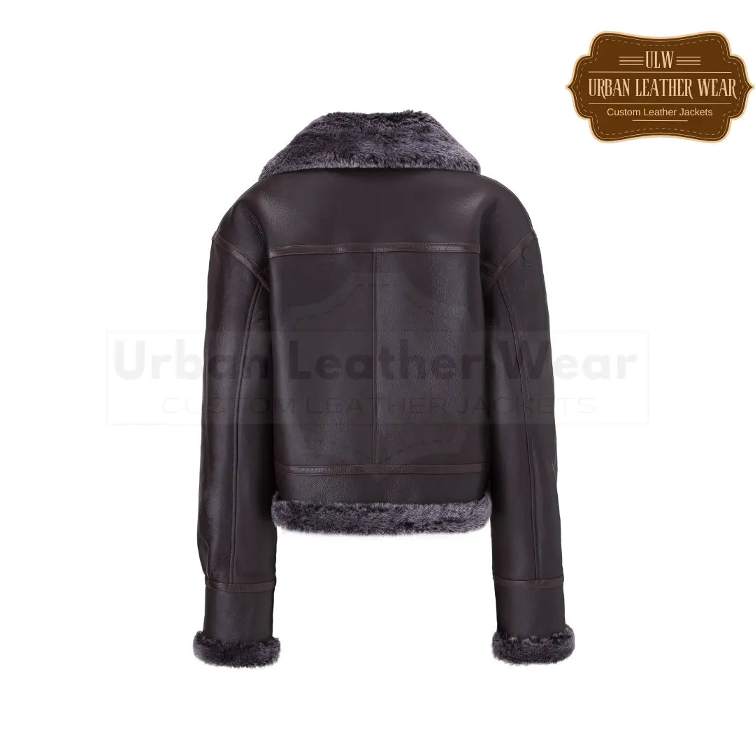 Shop Mika Style shearling jacket for women. Made with genuine shearling, this jacket offers unparalleled warmth and comfort.