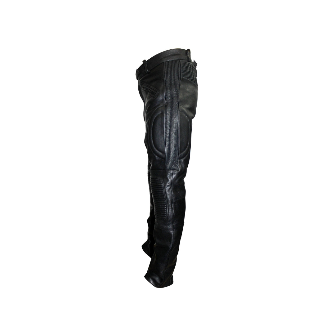 Padded Biker Leather Trousers Pants URBAN LEATHER WEAR LTD
