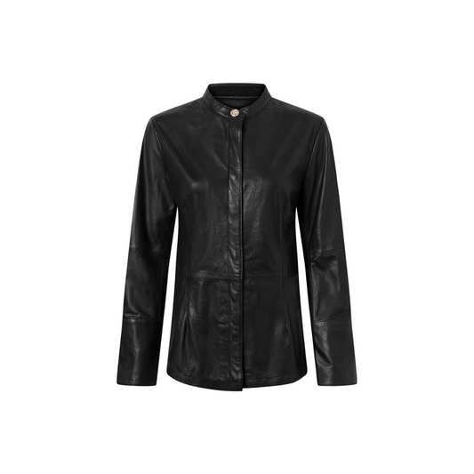 Regular fitting Leather Shirt  - Black URBAN LEATHER WEAR LTD
