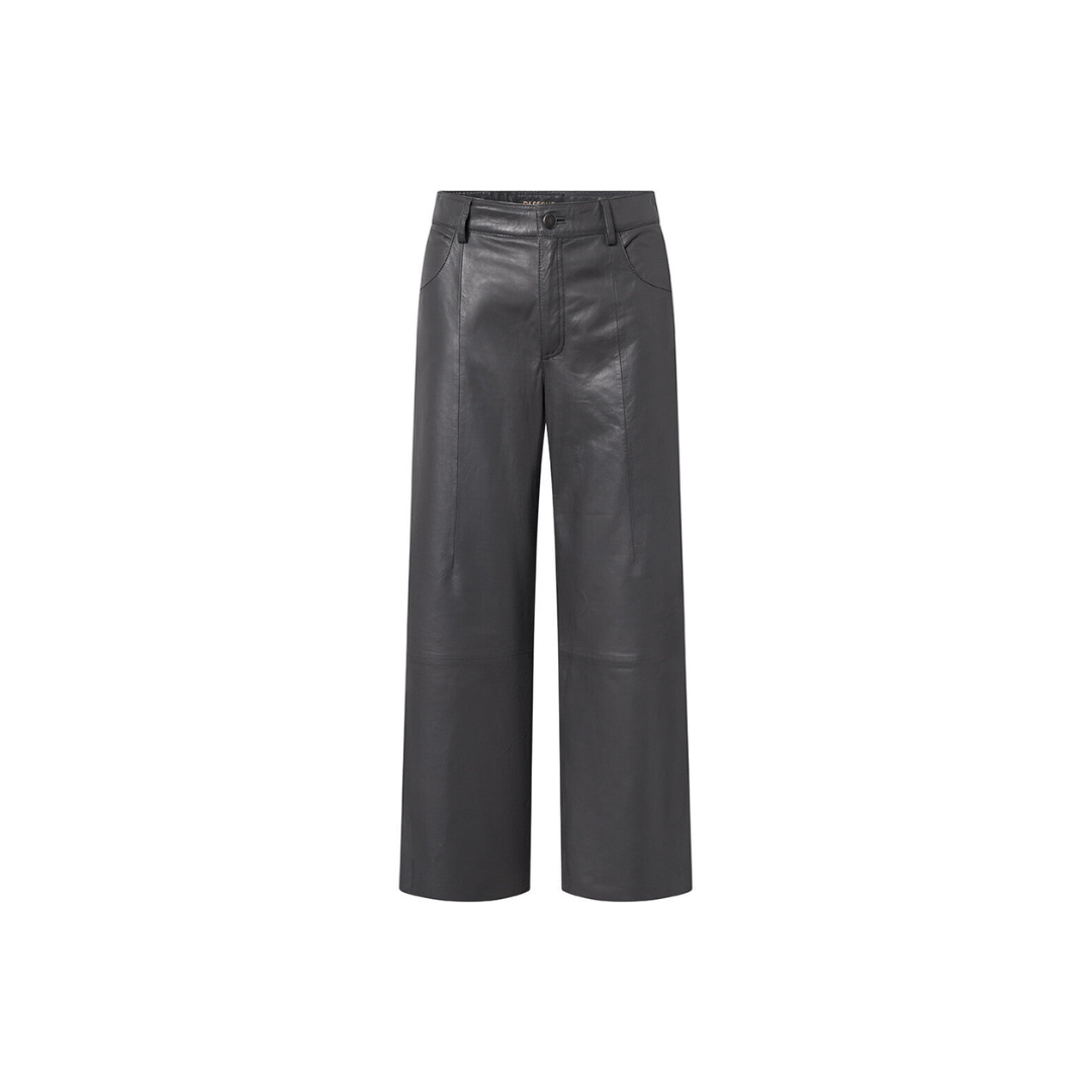Regular fitting women leather pants grey URBAN LEATHER WEAR LTD