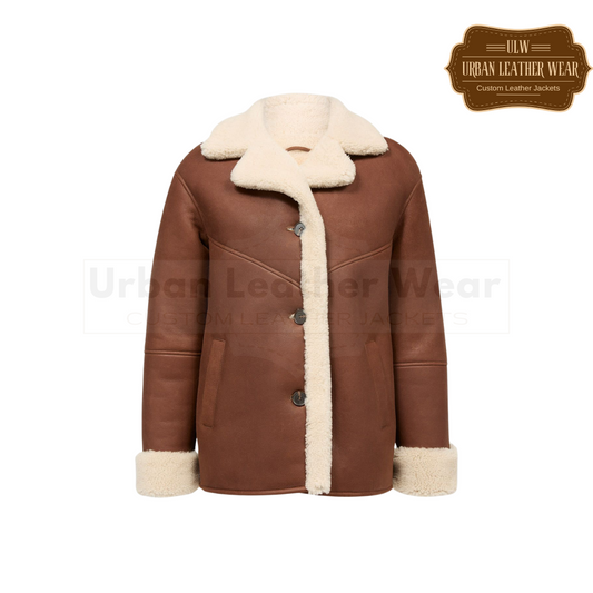Women Shearling Western Jacket URBAN LEATHER WEAR LTD