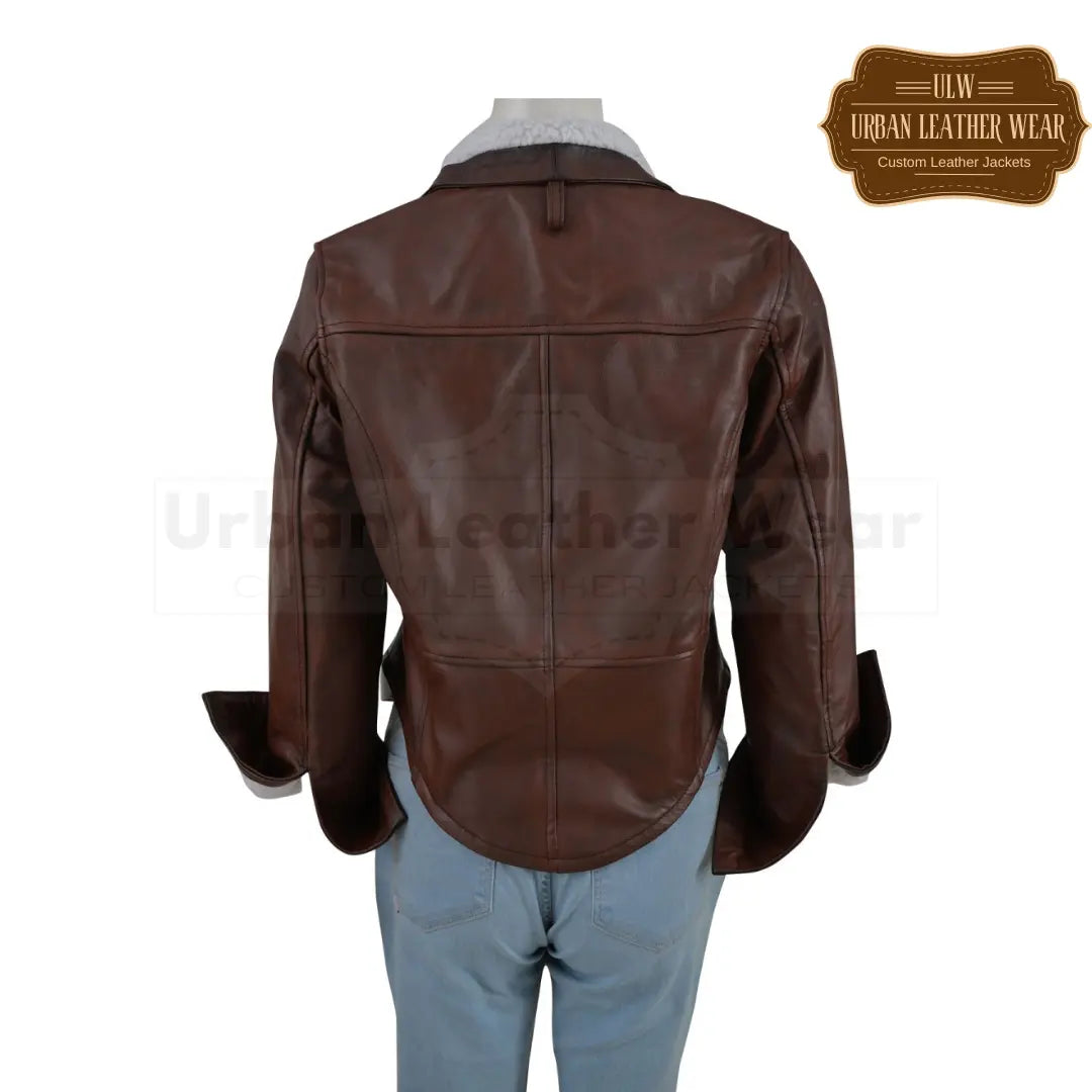 Buy our Stylish Women Brown Shearling Fur Jacket.