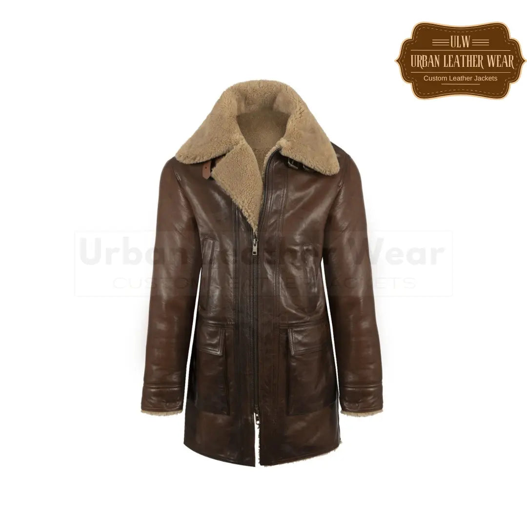 Shop our Vintage Aviator Mens B3 Flight Leather Shearling Bomber Coat.
