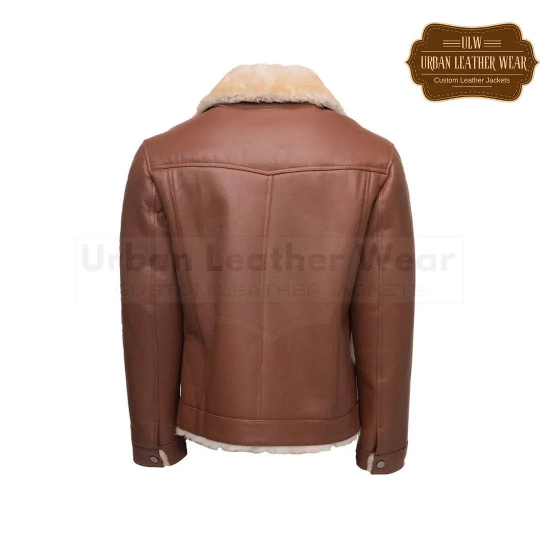 Shop our Western Trucker shearling coat in classic brown is the perfect addition to any wardrobe.