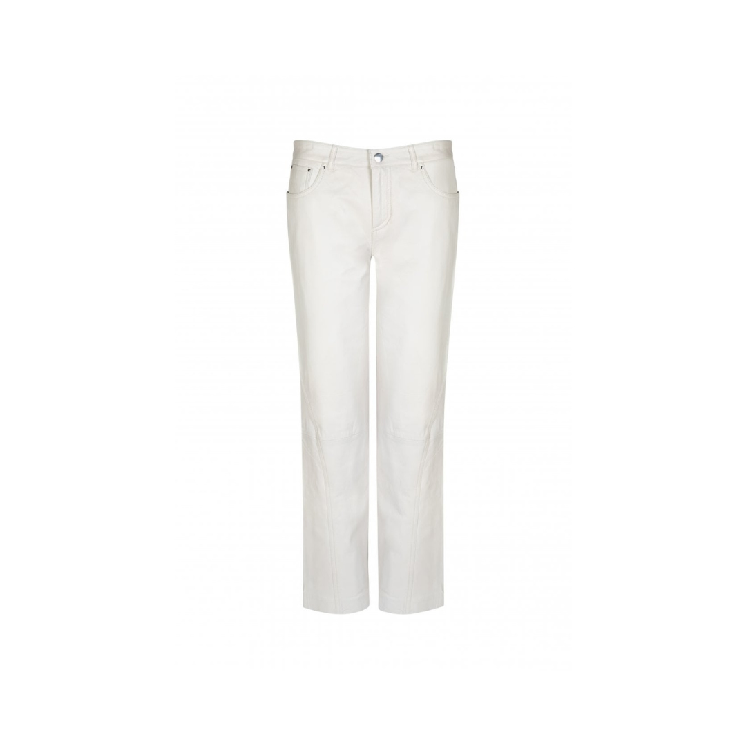 Ladies white leather leggings Pant URBAN LEATHER WEAR LTD