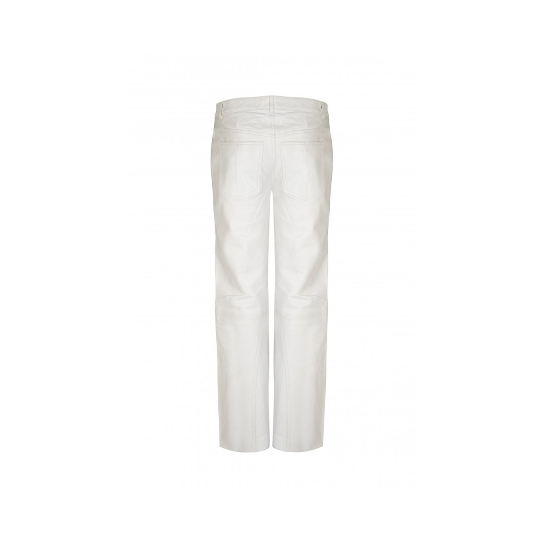 Ladies white leather leggings Pant URBAN LEATHER WEAR LTD