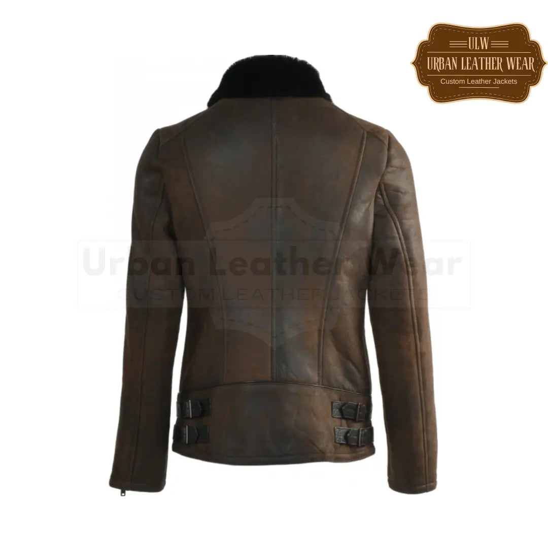Buy this Women Shearling Bomber Biker Jacket is the perfect combination of style and comfort.