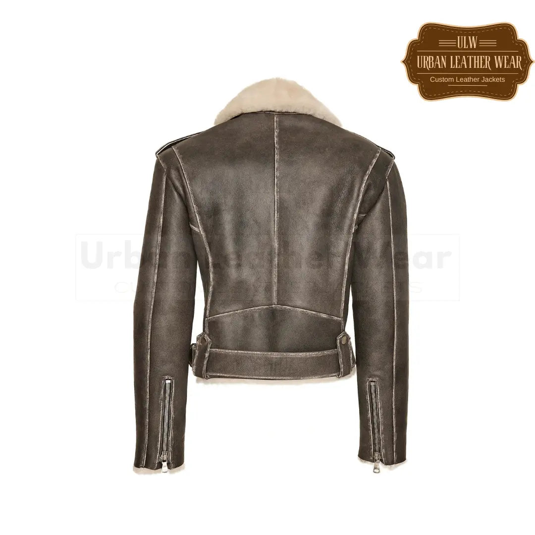 Women Shearling Jacket Vintage Coat