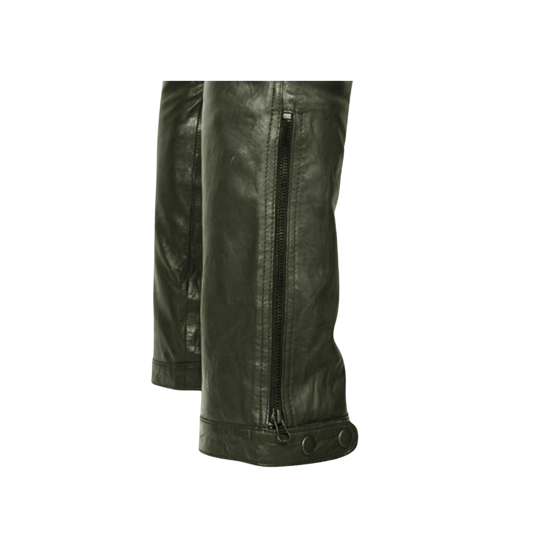 Leather Bikers Pants Leather Quilted Knees URBAN LEATHER WEAR LTD