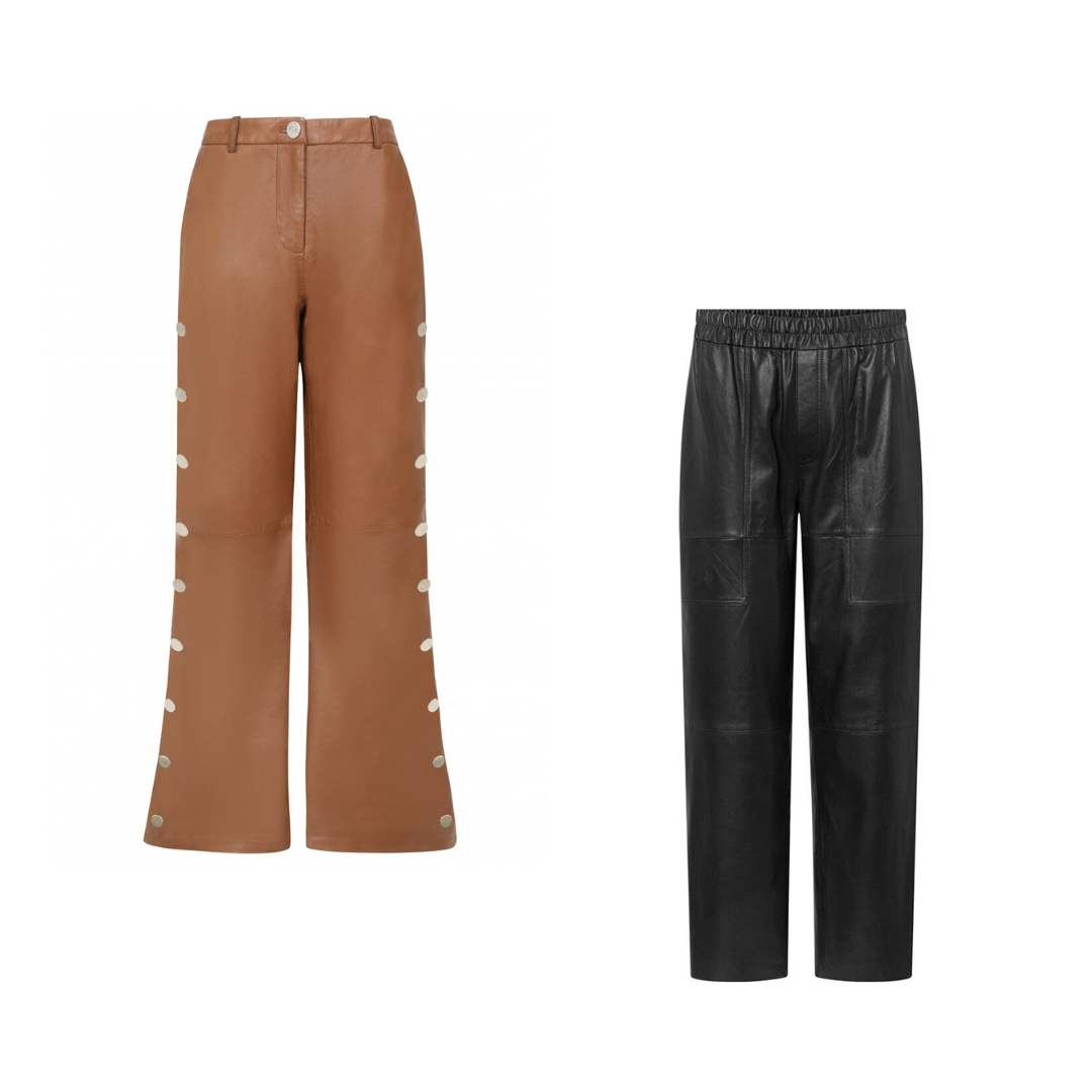 Explore our range of high-quality real leather pants for women. From classic leather trousers to statement lace-up leather pants, find the perfect style.
