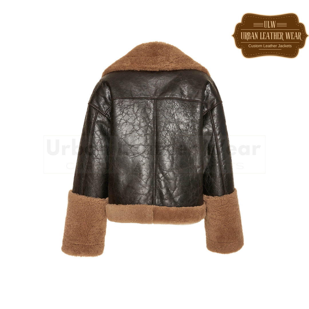 Shop our Women Double Breasted Shearling Jacket. 