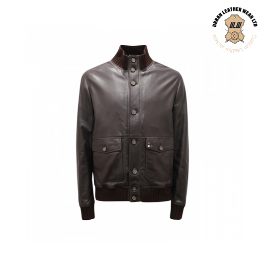 A-1 Flight leather jacket brown URBAN LEATHER WEAR LTD