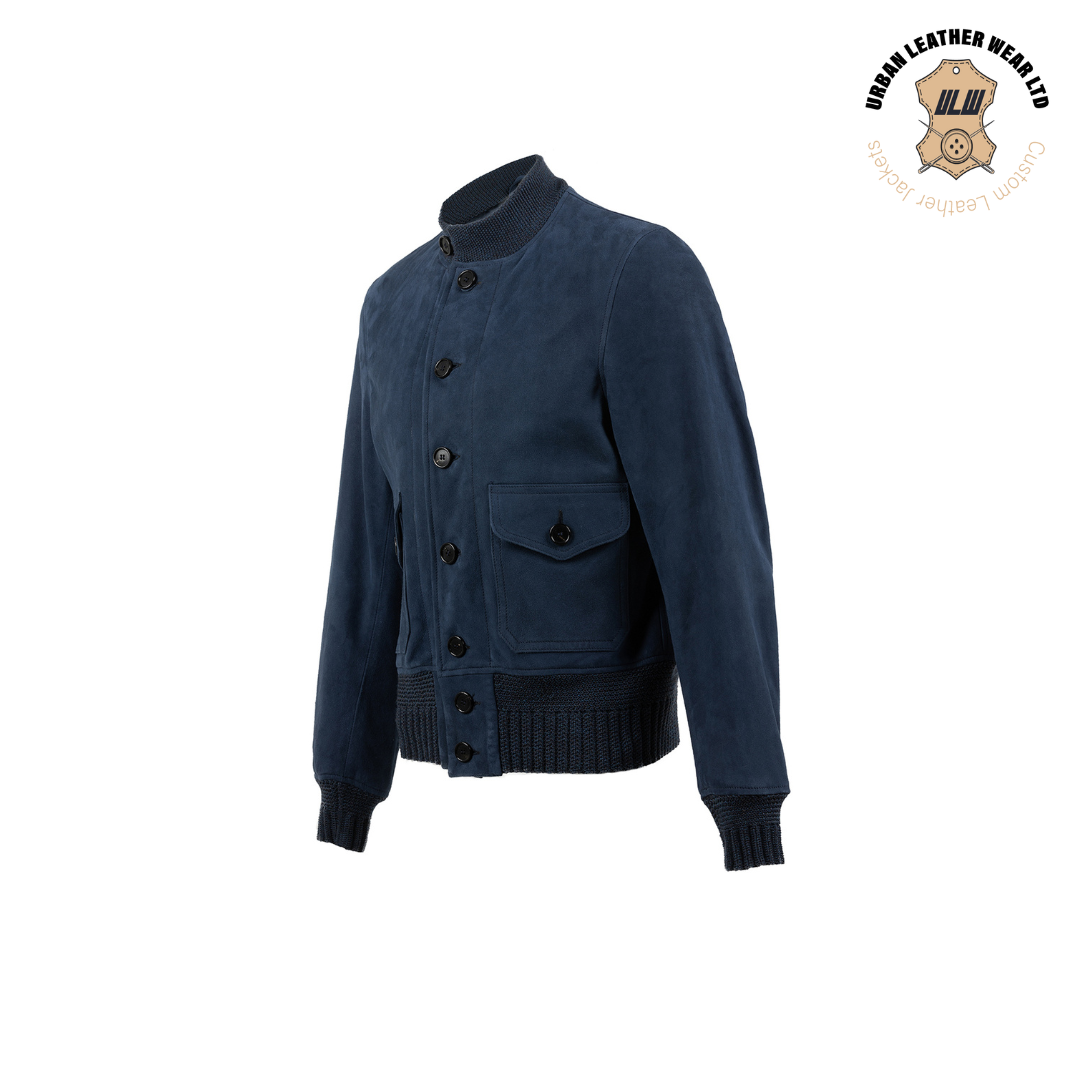 Short Navy blue A-1 Flying jacket URBAN LEATHER WEAR LTD