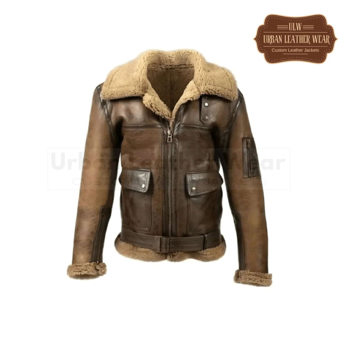 Hollywood superstar Arnold Schwarzenegger with this stunning RAF B6 Shearling Leather Bomber Flying Jacket