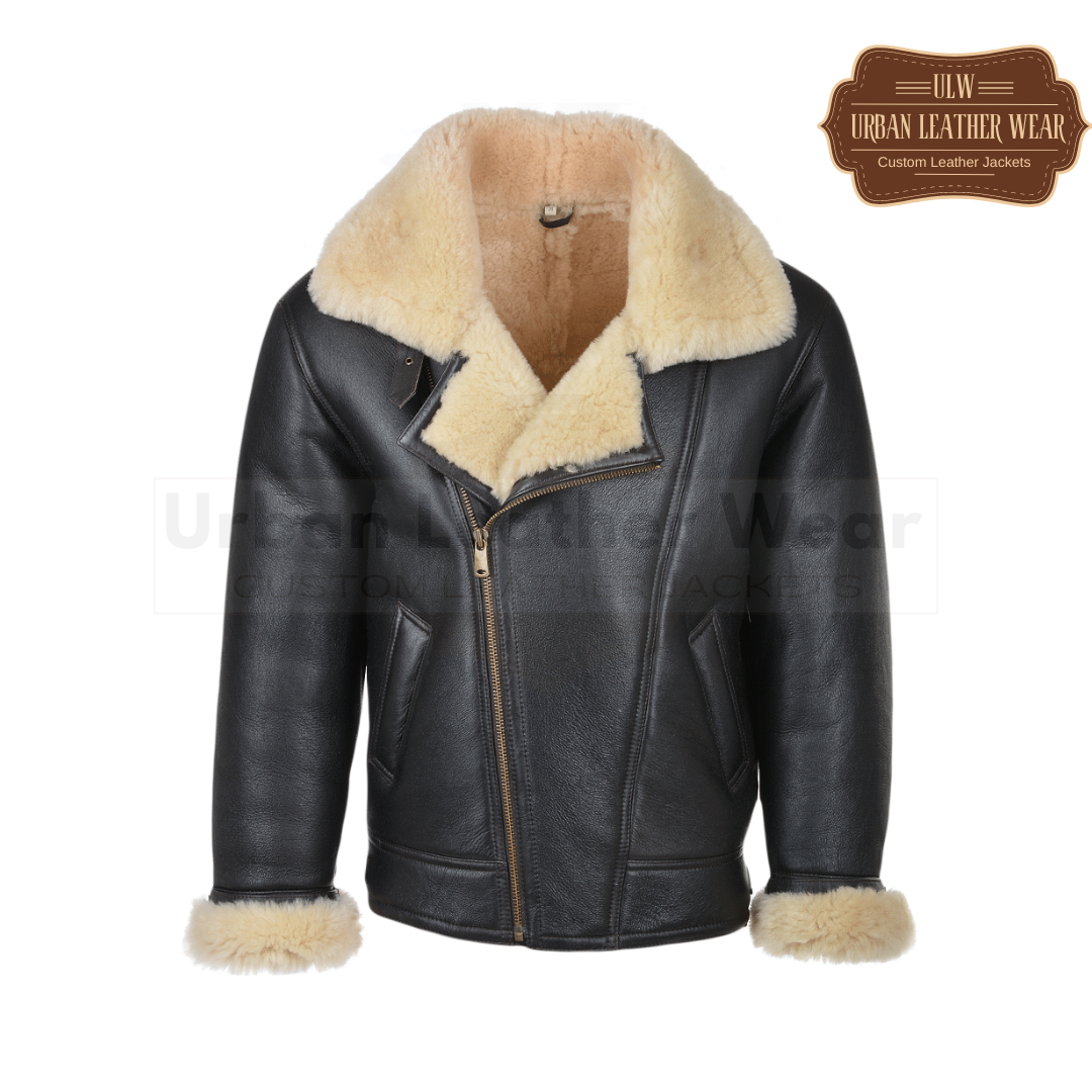 Men's RAF B3 Leather Shearling Bomber Jacket