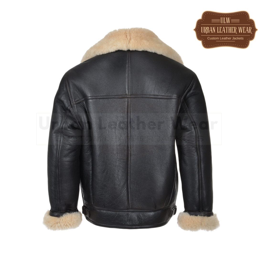 Men's RAF B3 Leather Shearling Bomber Jacket