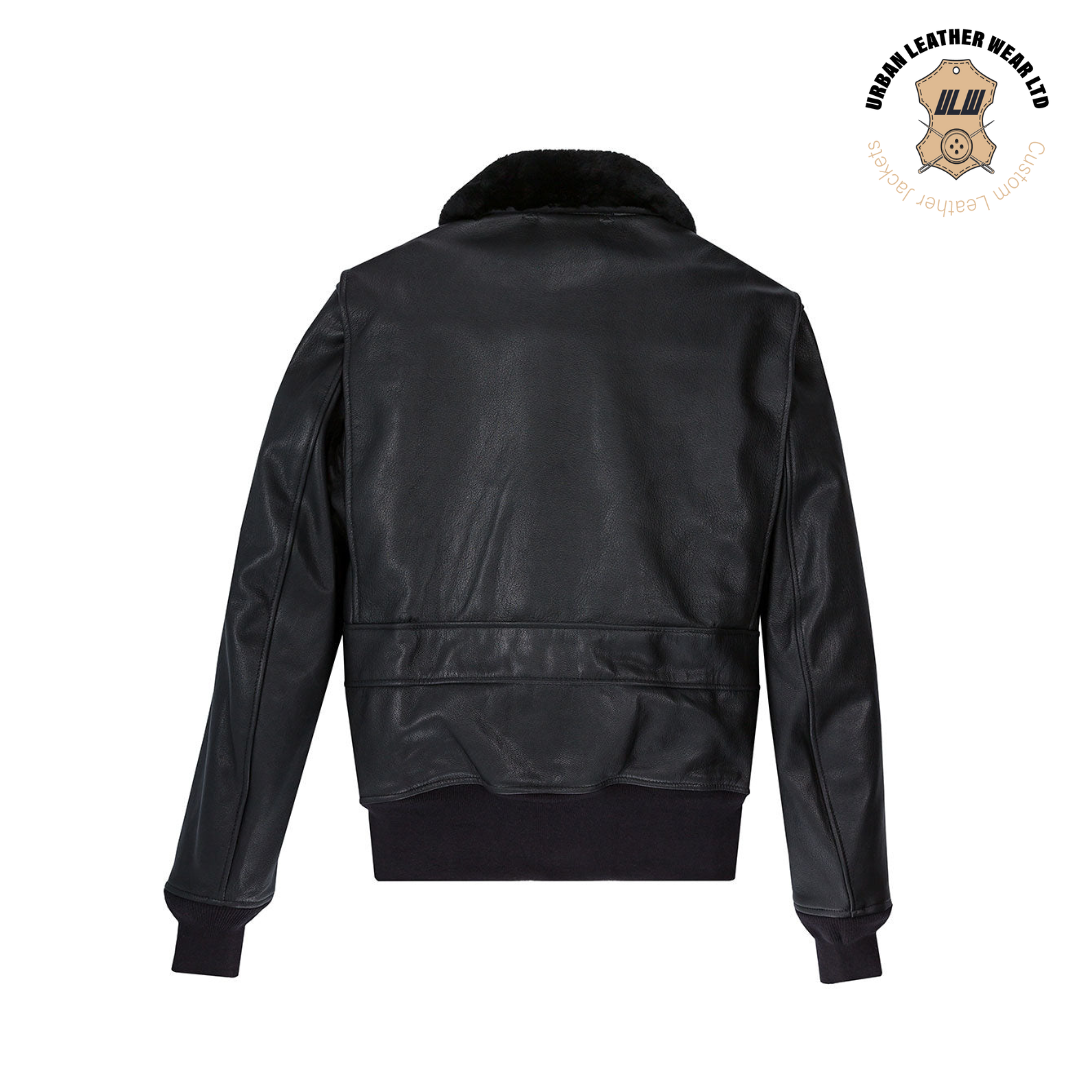 Black Leather G-1 Military Jacket URBAN LEATHER WEAR LTD