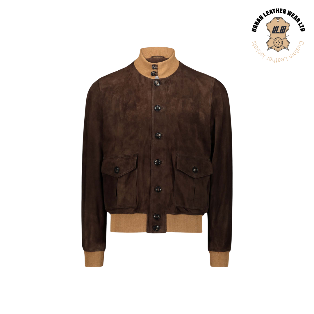 Bomber A1 Jacket chocolate URBAN LEATHER WEAR LTD