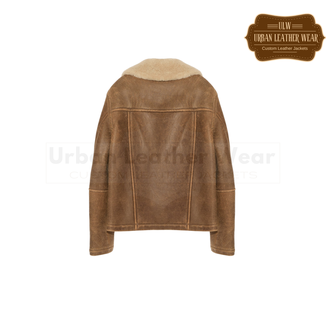 Leather Bomber jacket in merino shearling URBAN LEATHER WEAR LTD