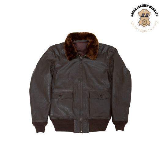 Men Aviator Jacket Type G-1 URBAN LEATHER WEAR LTD