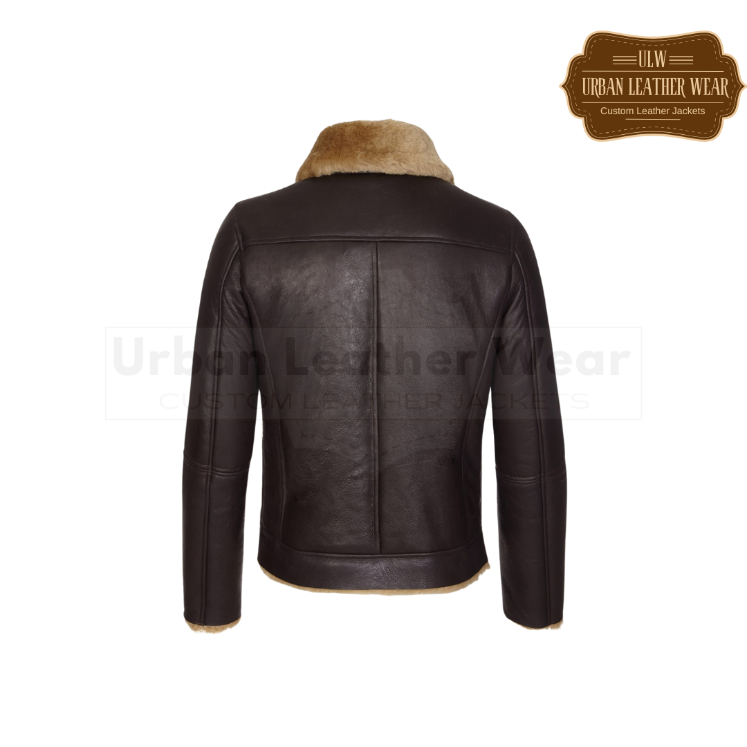 Classic bomber Shearling  jacket URBAN LEATHER WEAR LTD