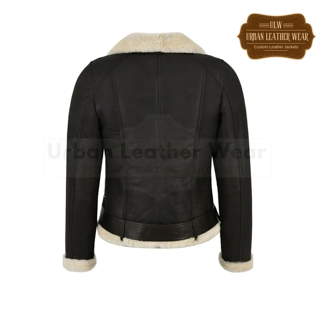 Ladies B3 Real Leather Jacket! Made with genuine leather and featuring a stylish cross zip design