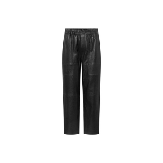 Ladies leather pants in full length  black URBAN LEATHER WEAR LTD
