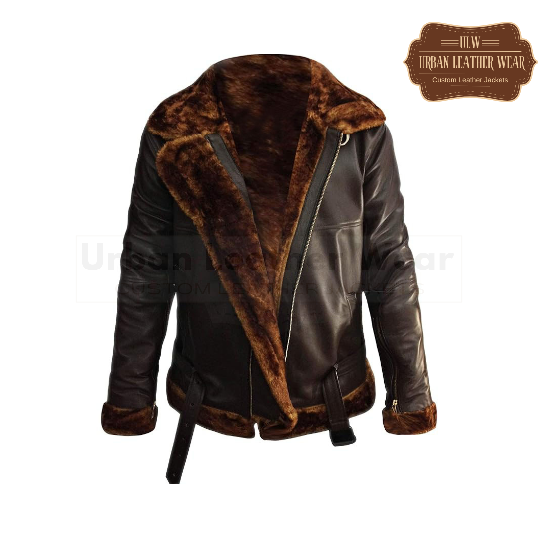 Leather Bomber Jackets for Men Aviator RAF Bomber Jacket

