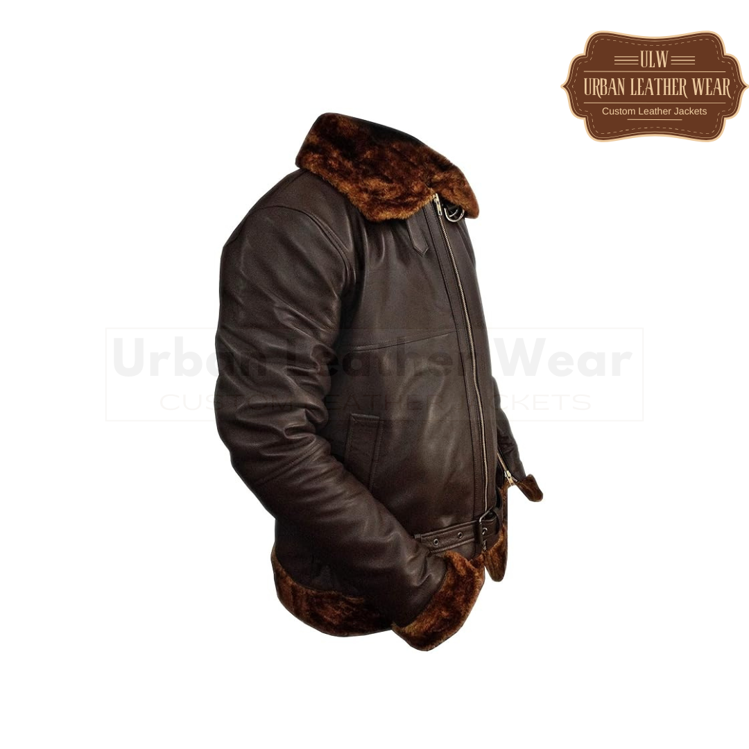 Leather Bomber Jackets for Men Aviator RAF Bomber Jacket

