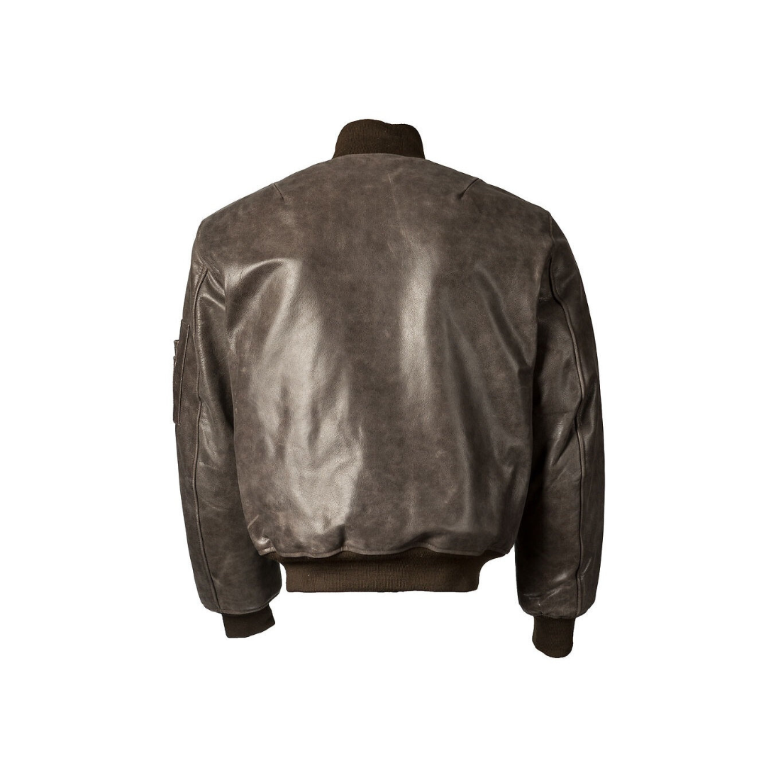 Leather MA-1 Flight Jacket brown URBAN LEATHER WEAR LTD