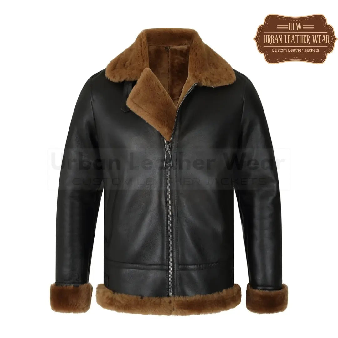 Men's B3 Bomber Aviator Shearling Leather Jacket