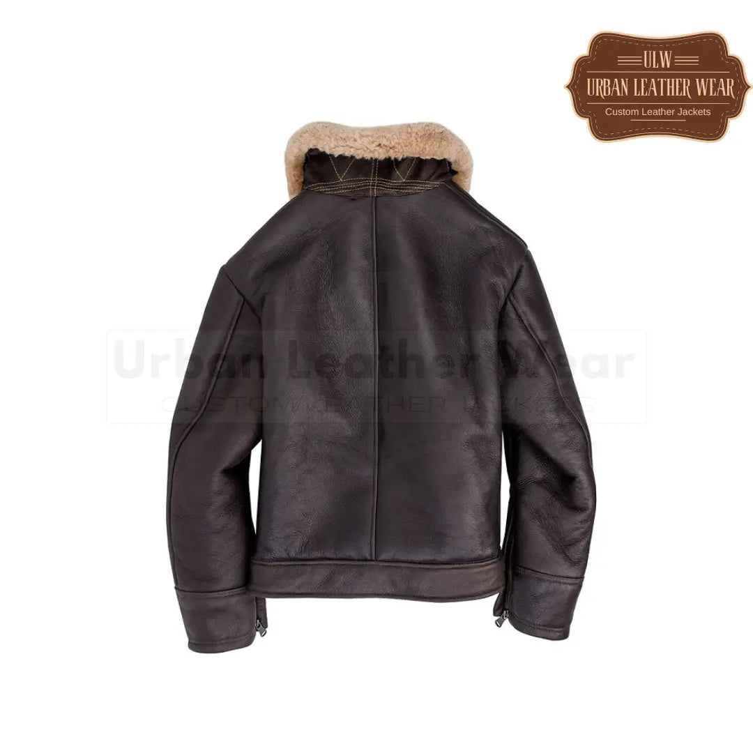 Men B3 Brown leather bomber Jacket

