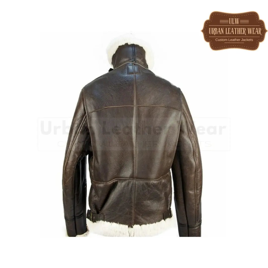 Men B3 shearling Brown Bomber Jacket