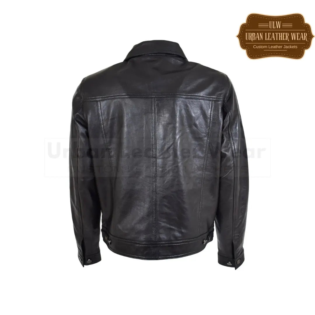 Shop our Men Leather Trucker Jacket. Crafted from genuine leather.