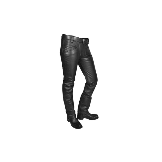 Black Leather Pant - Motorbike Biker Trouser URBAN LEATHER WEAR LTD