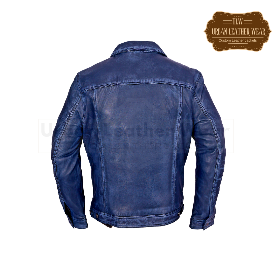 Shop authentic American Western style with our Men Leather Trucker Jacket.