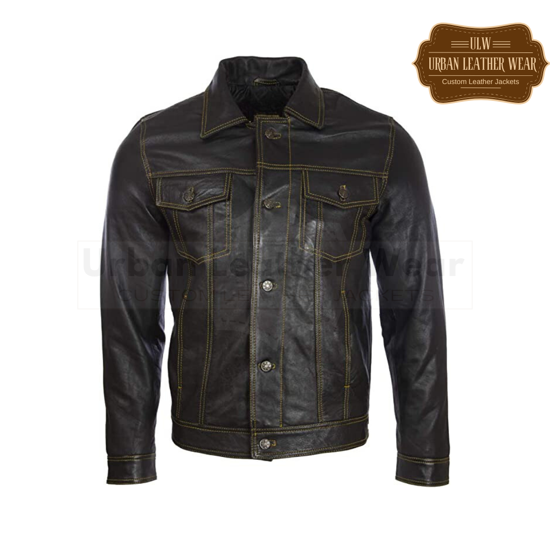 Shop our Men's Super-Soft Real Leather Classic Trucker Fashion Jacket. 