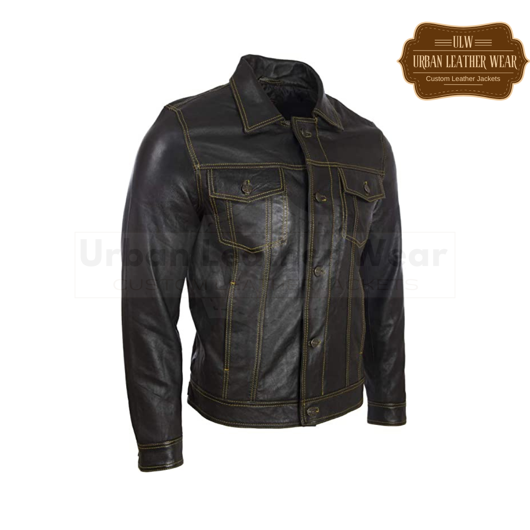 Shop our Men's Super-Soft Real Leather Classic Trucker Fashion Jacket. 