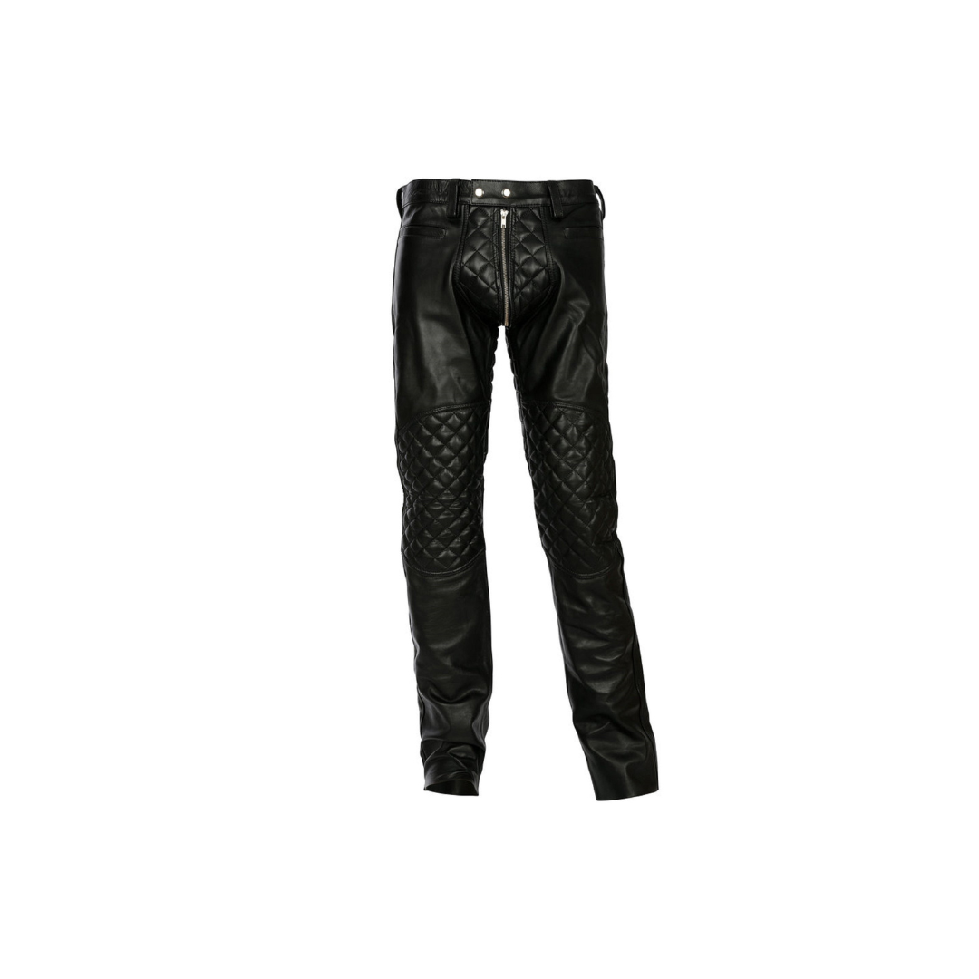 2 way Zipper slim-fit Pants Leather trouser URBAN LEATHER WEAR LTD