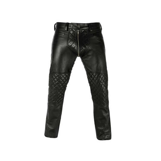 2 way Zipper slim-fit Pants Leather trouser URBAN LEATHER WEAR LTD