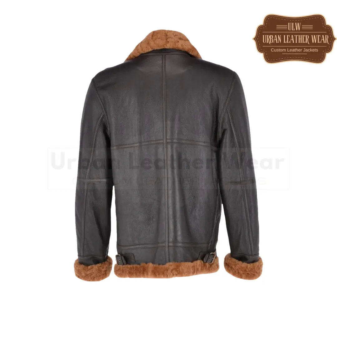 RAF Shearling Leather Jacket For Men